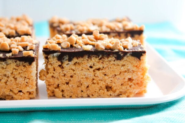 The Salted Cookie Chocolate Peanut Butter Rice Krispie Treats