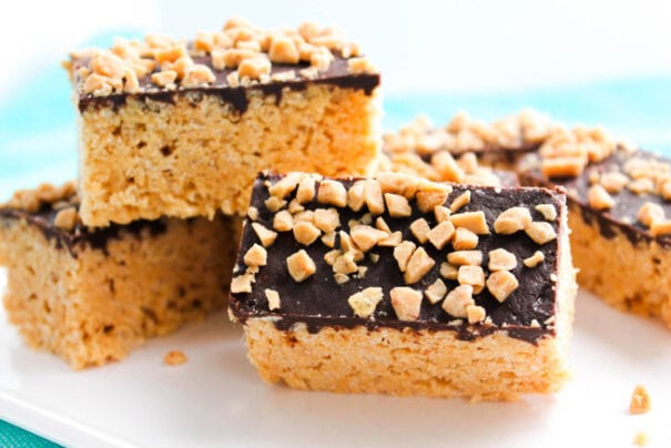 The Salted Cookie Chocolate Peanut Butter Rice Krispie Treats