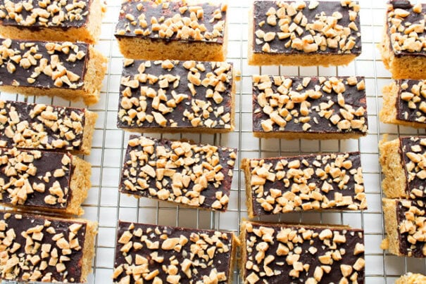 The Salted Cookie Chocolate Peanut Butter Rice Krispie Treats