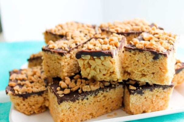 The Salted Cookie Chocolate Peanut Butter Rice Krispie Treats