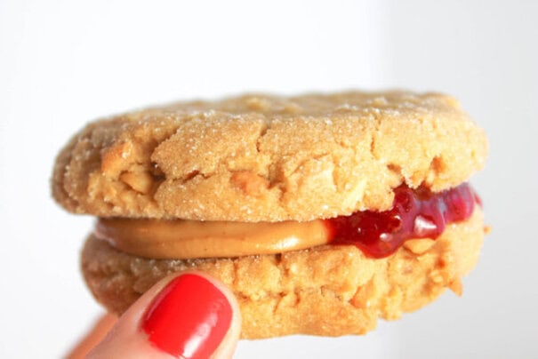 Peanut Butter and Jelly Sandwich Cookies