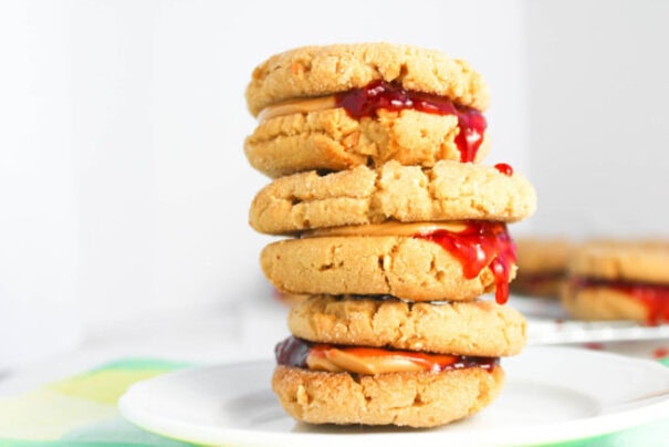 Peanut Butter and Jelly Sandwich Cookies