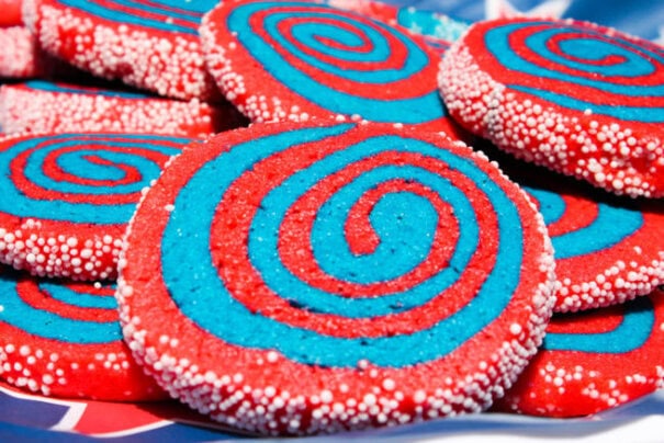 Firework Pinwheel Cookies