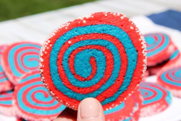 Firework Pinwheel Cookies