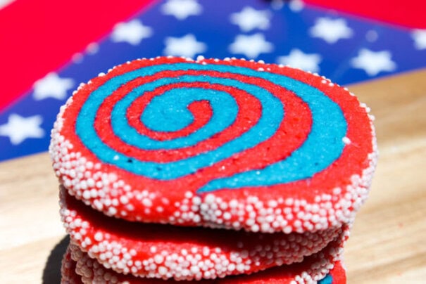 Firework Pinwheel Cookies