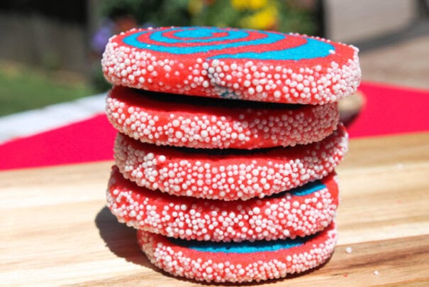 Firework Pinwheel Cookies