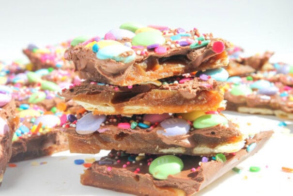 Springtime Chocolate Toffee Bark