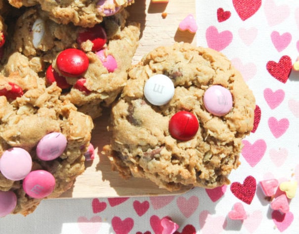 Peanut Butter Oatmeal M&M Cookies