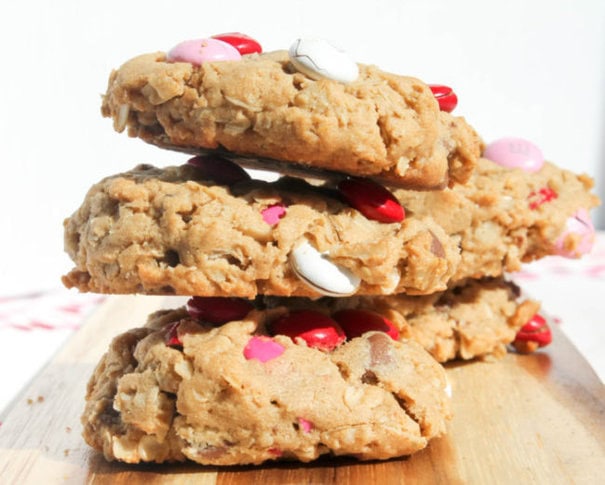 Peanut Butter Oatmeal M&M Cookies