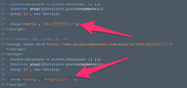 dual google analytics tagging
