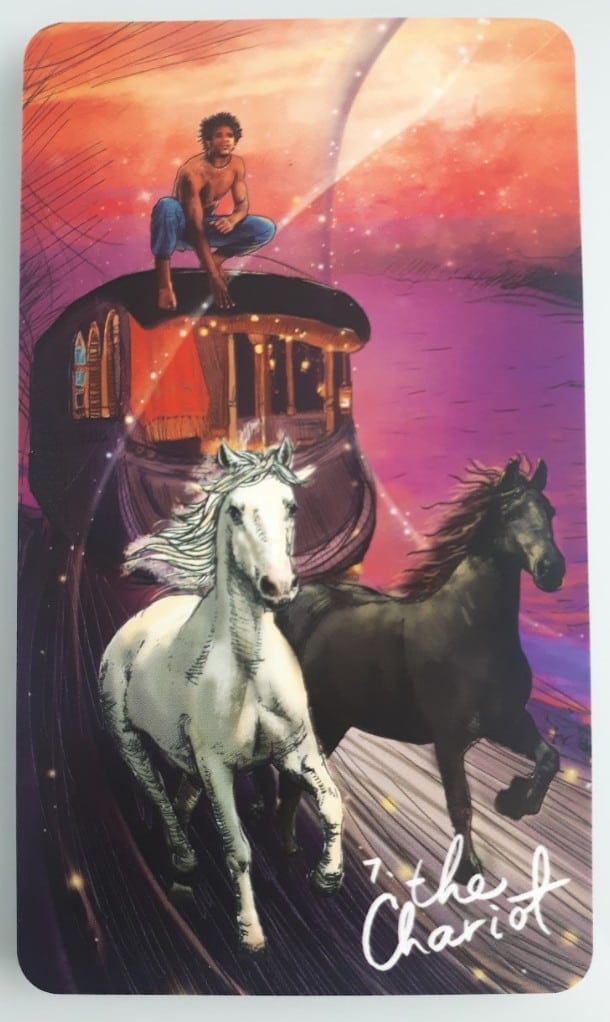 La carte de tarot Chariot du jeu de tarot Light Seer