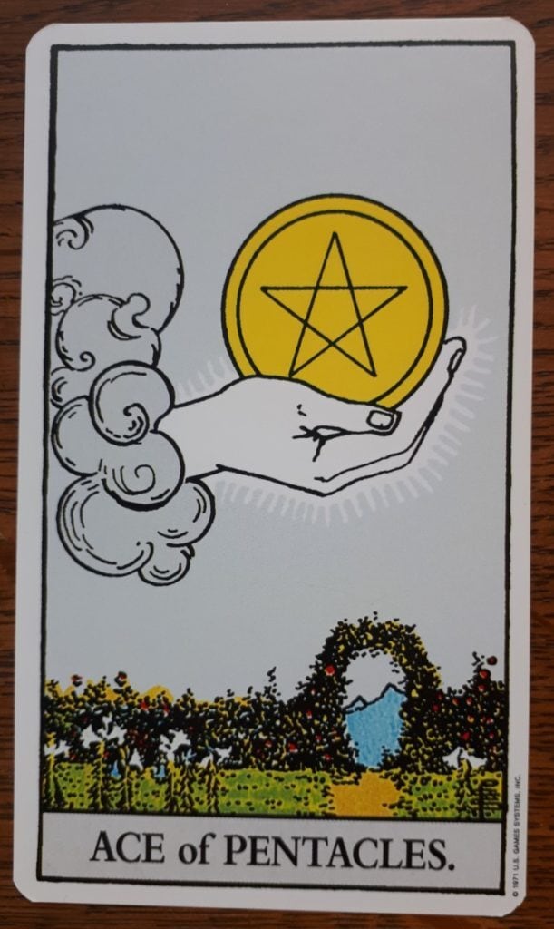 Ace of Pentacles comme sentiments