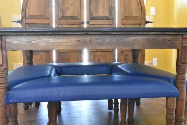 DIY Dining Table with benches