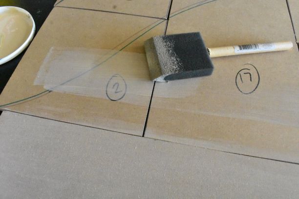 foam brush for priming on top of MDF canvas