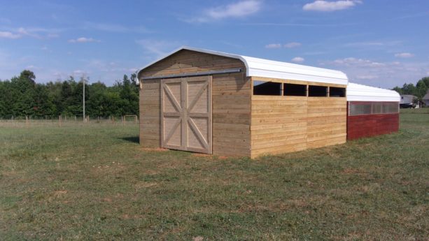 how do you build an enclosed metal carport with wood?