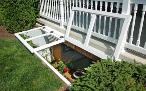 vinyl basement window well with glass cover