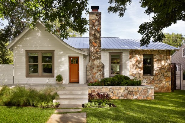 extra thick olive green craftsman-style window trim in a traditional exterior