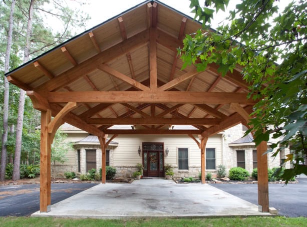 inspiration for a timeless post and beam carport in cedar wood