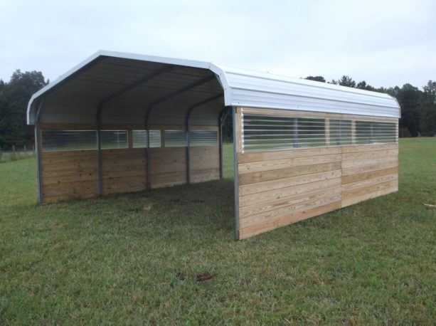 what are the benefits of enclosing a metal carport with wood?