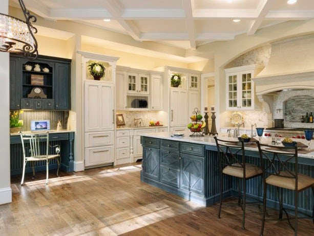 lovely eggshell blue gray kitchen cabinets with kashmir white countertops