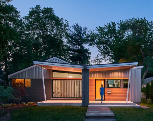 vertical atas mpv multi-purpose metal panel siding with a gable roof