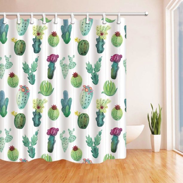 ChuaMi cactus shower curtain