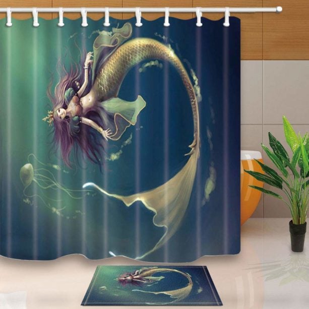 ChuaMi mermaid shower curtain set