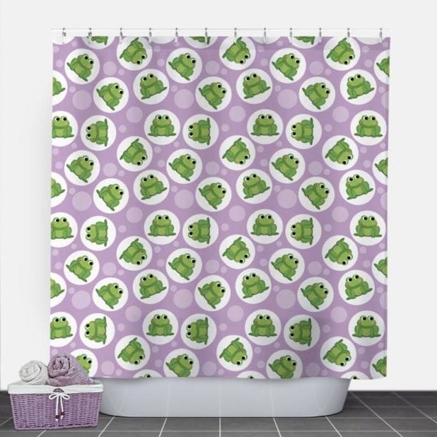 SpeckleRock frog shower curtain