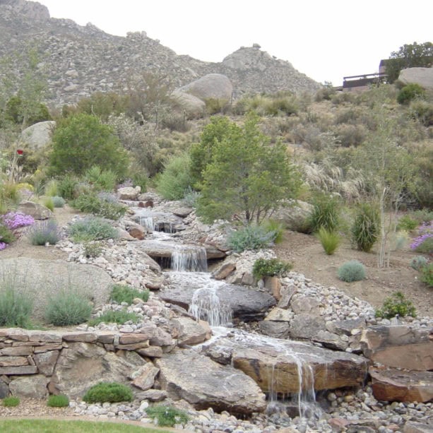 stone desert landscape in a full sun backyard idea