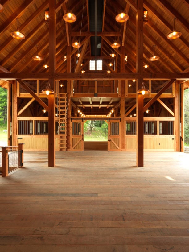 a barn styled carport with post and beam structure