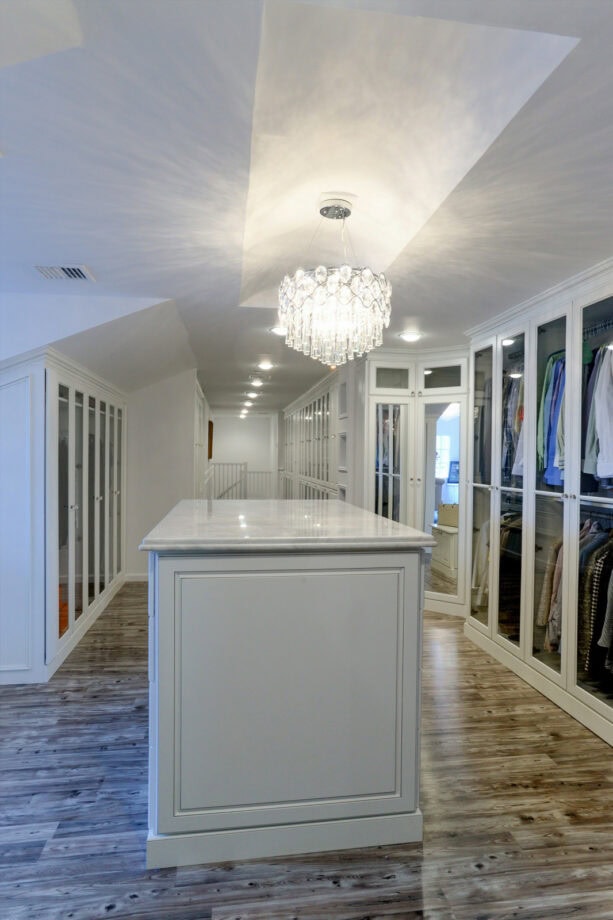 luxurious attic closet with traditional style