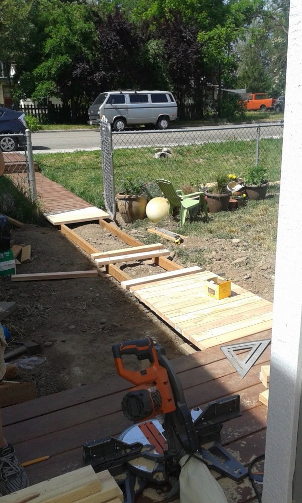The last piece was connecting the new deck with the walkway out front, James did a great job!