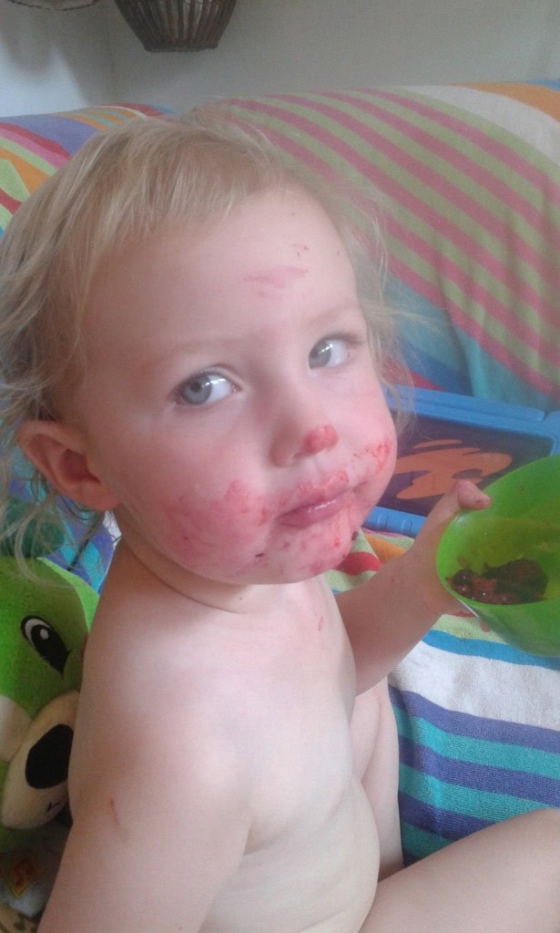 Kids are gross, who thought raspberries could be so gross... its a talent I think :)