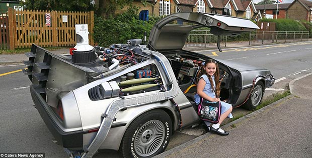 Time machine. Delorean from Back to the Future