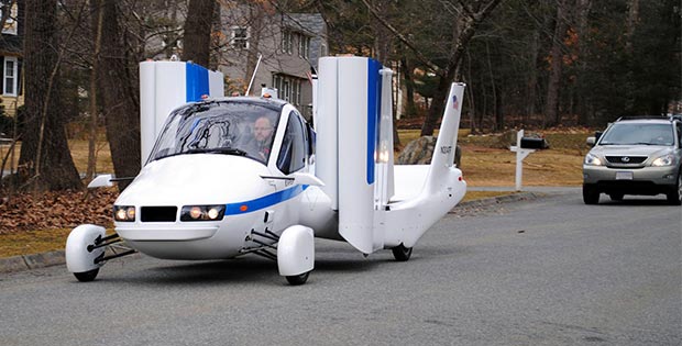 Airplane on car