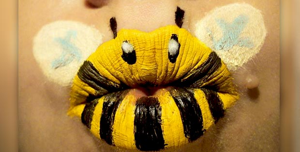 bee lips makeup