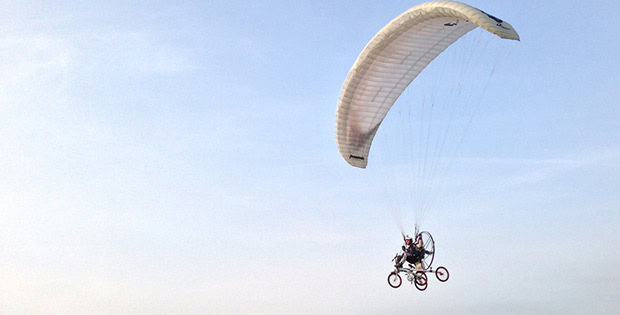 Parachute bicycle