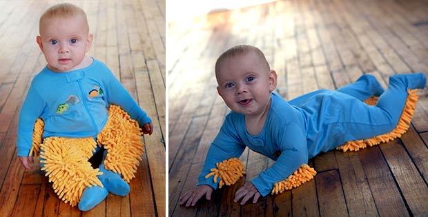 Baby mop clothes