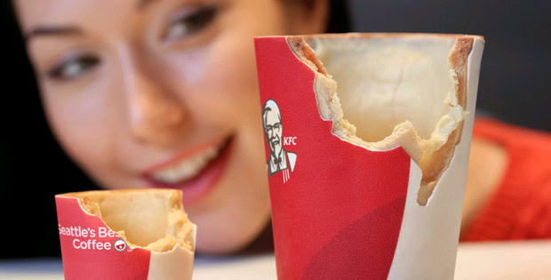 Edible KFC coffee cups