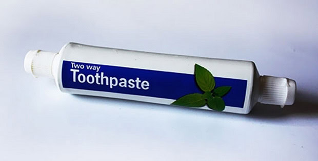 Two-way toothpaste pack