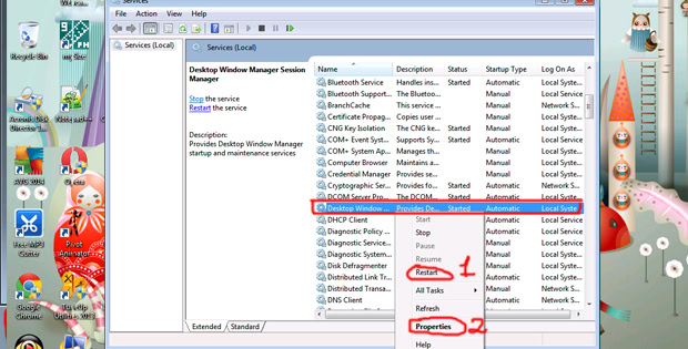 Step 2. DWM restart