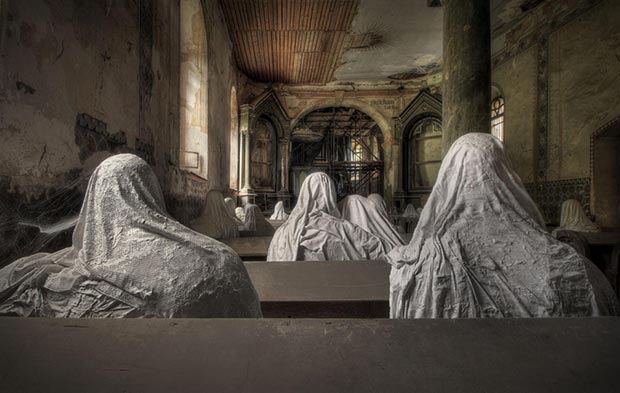 Mysterious abandoned ghost church in the Czech village of Lukova