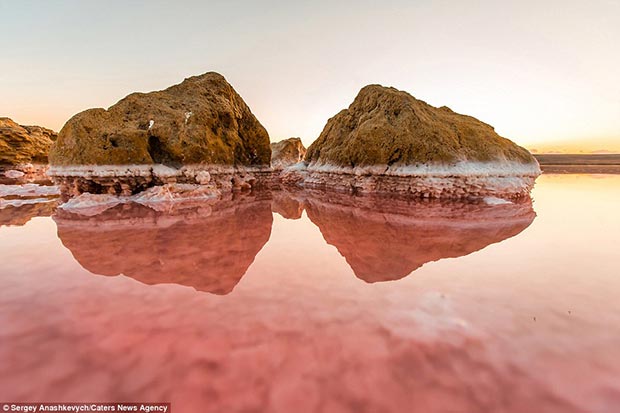 Koyashskoye Salt Lake in Crimea