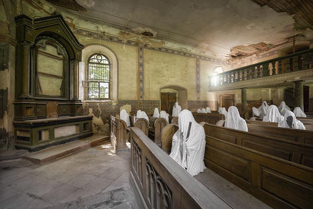 Mysterious abandoned ghost church in the Czech village of Lukova