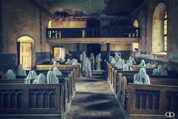 Mysterious abandoned ghost church in the Czech village of Lukova