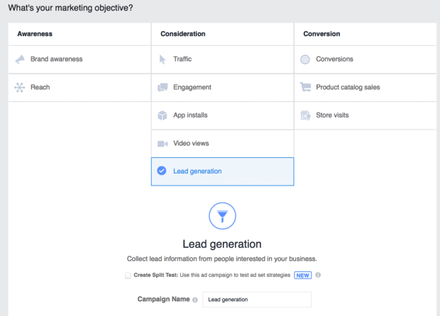Facebook Ad Types