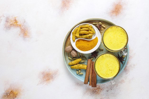 Curd With Turmeric Powder