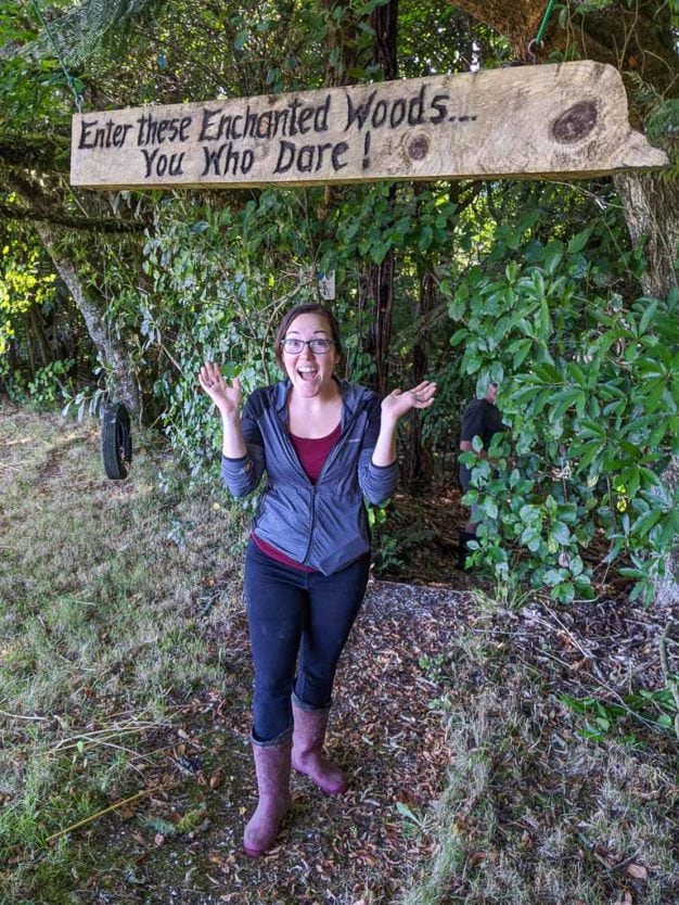 Walking into the enchanted woods of mount tutu eco-sanctuary to get a deeper look at the property