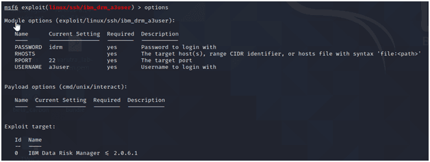 configuring the options