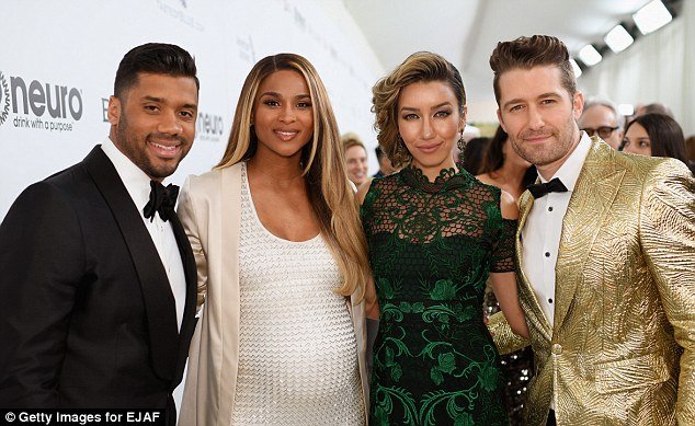 Ciara Steps With Baby Bump & Husband For Elton John's Academic Award